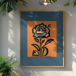Póster Renacimiento de los Rosas modernos: gráfico audaz