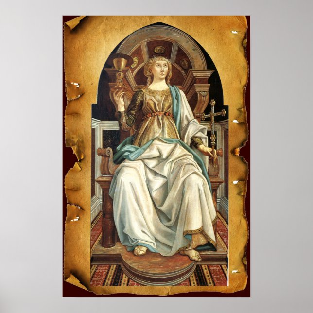 PÓSTER RENAISSANCE ANTIGUO TAROTS 5/ PISO DE PAPA (Frente)