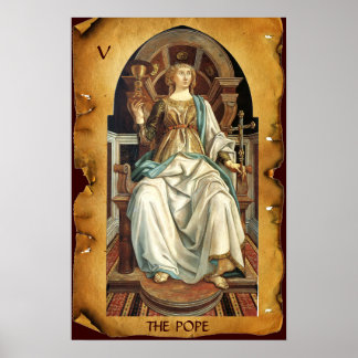 PÓSTER RENAISSANCE ANTIGUO TAROTS 5/ PISO DE PAPA
