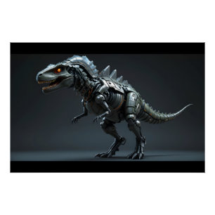 Póster Render de dinosaurio de Cyborg