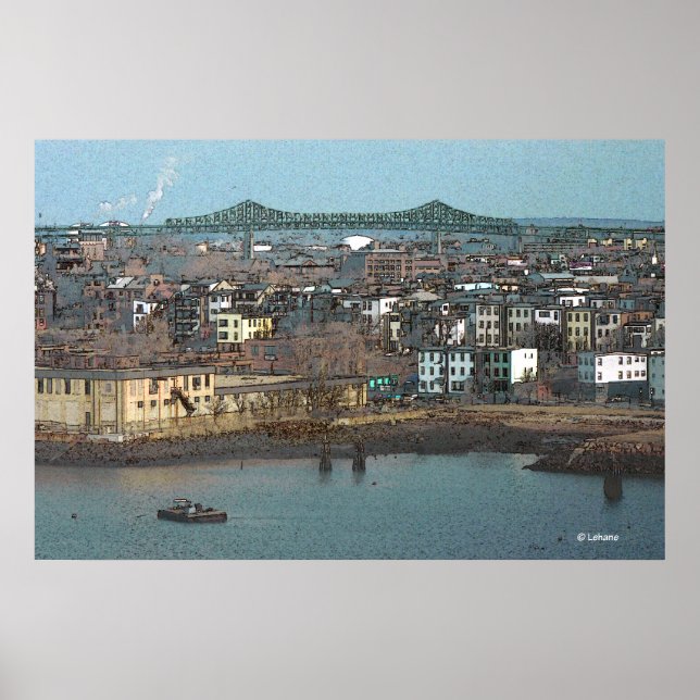 Póster Renderización del puente Tobin (Frente)