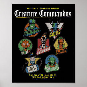 Póster Rendimiento de Insignias de Escuadrón de Monstruos