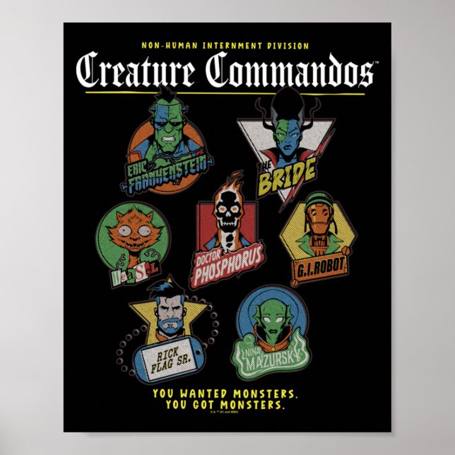 Póster Rendimiento de Insignias de Escuadrón de Monstruos (Frente)