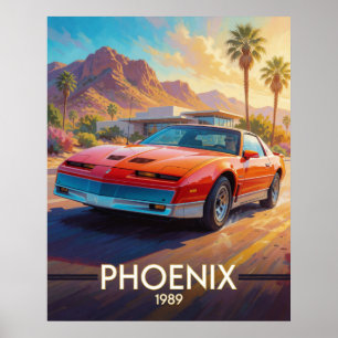 Póster Rendimiento en la carretera del desierto de Phoeni