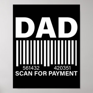 Póster Rendimiento gráfico de pago de escaneo de papá mas