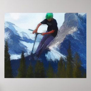 Póster Rendimiento máximo - Scooter Boy