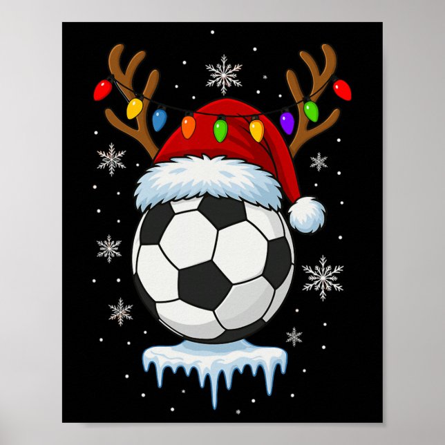 Póster Renoceronte de fútbol de Navidad  (Frente)