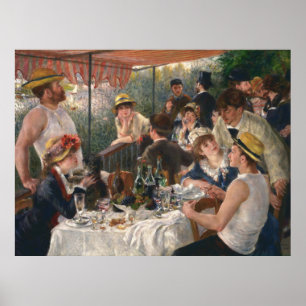 Póster Renoir - Almuerzo de Fiesta en barco - 1881
