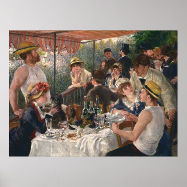Póster Renoir - Almuerzo de Fiesta en barco - 1881 (Frente)