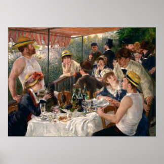 Póster Renoir, almuerzo del Fiesta de paseos en bote