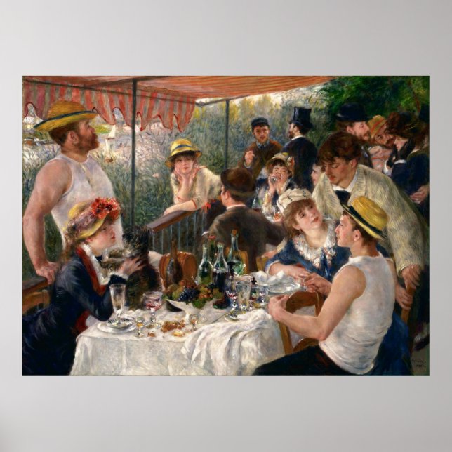 Póster Renoir, almuerzo del Fiesta de paseos en bote (Frente)