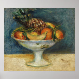 Póster Renoir - Bodegón Compotier con Frutas 1890