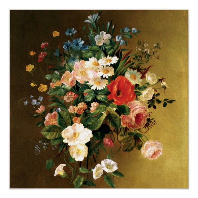 Póster Renoir - Bouquet de flores, 1858, (Anverso)