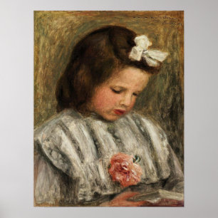 Póster Renoir - Cabeza de una niña 1893