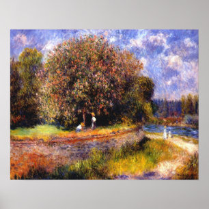 Póster Renoir, castaño en flor