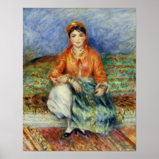 Póster Renoir - Chica argelino (Frente)