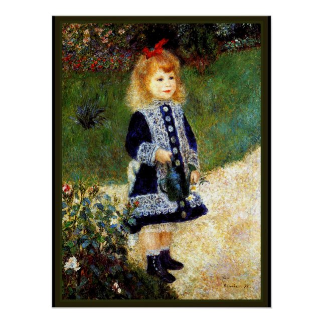 Póster Renoir - Chica con una lata de agua (Anverso)