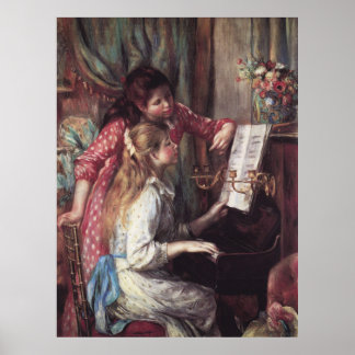Póster Renoir: Chicas en el piano
