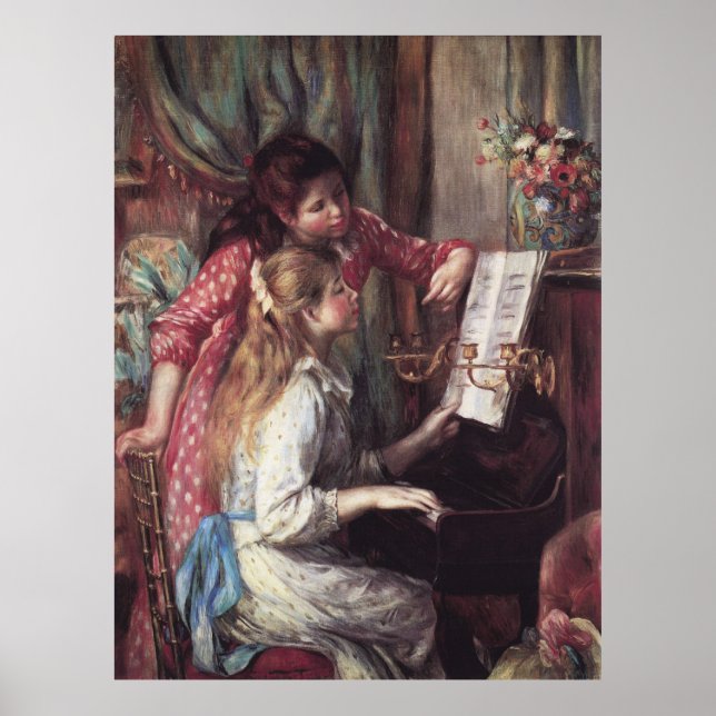 Póster Renoir: Chicas en el piano (Frente)