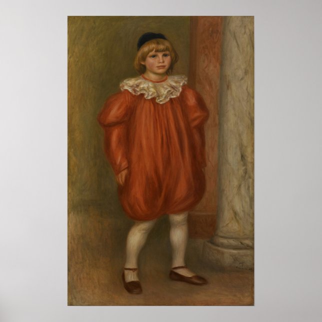 Póster Renoir - Claude Con Vestimenta De Payaso (Frente)