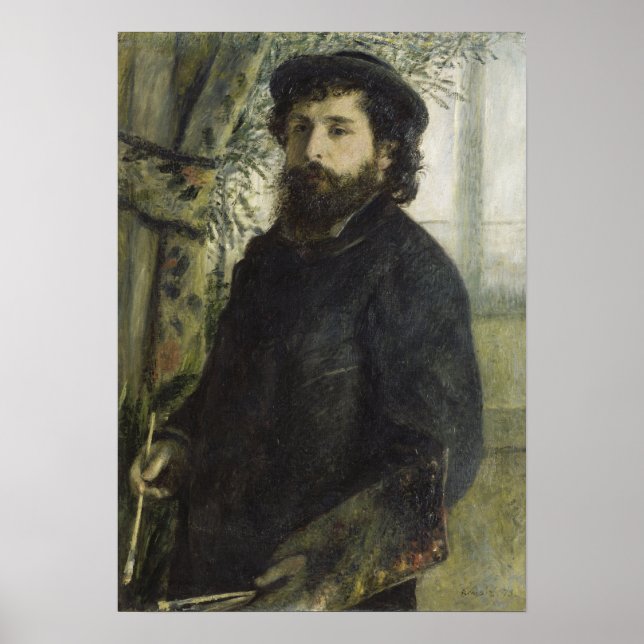 Póster Renoir - Claude Monet trabajando (Frente)