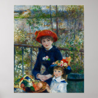 Póster Renoir - Dos Hermanas (En La Terraza)