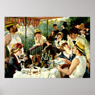 Póster Renoir: El almuerzo del Fiesta del barco