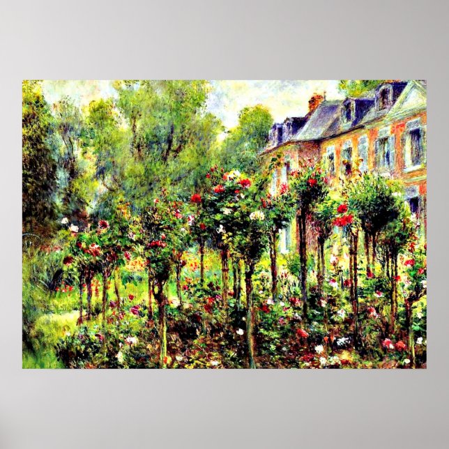 Póster Renoir - El jardín Rosa de Wargemont (Frente)