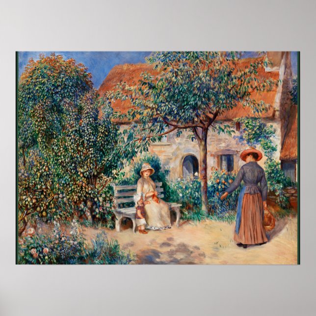 Póster Renoir - En Bretaña, famosa pintura, (Frente)