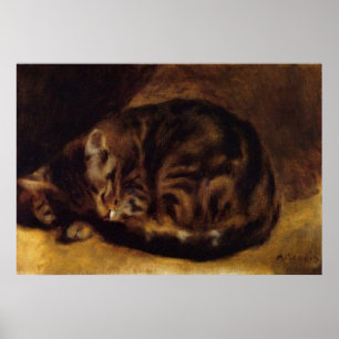 Póster Renoir es un gato durmiente