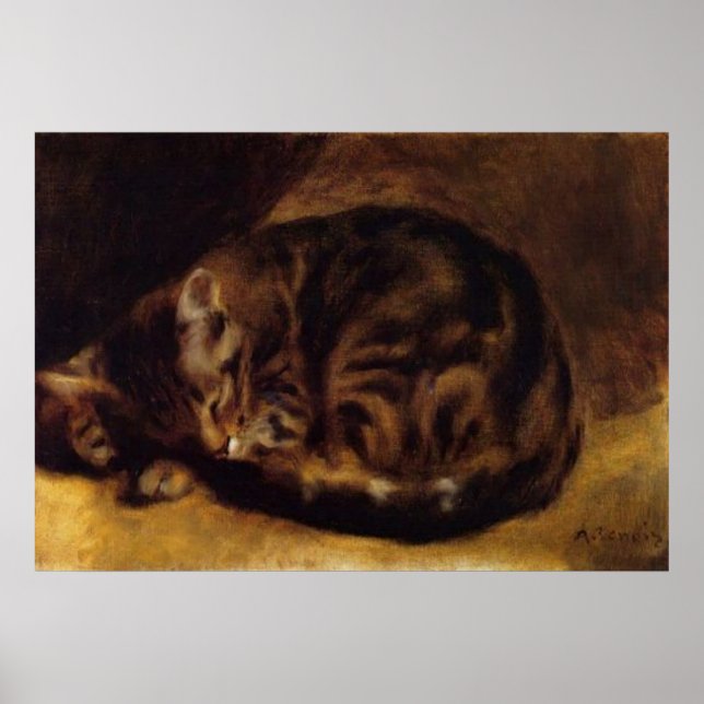 Póster Renoir es un gato durmiente (Frente)