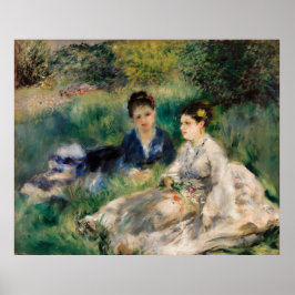 Póster Renoir está en la hierba