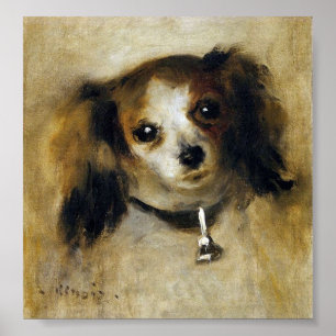 Póster Renoir Head of A Dog Circa 1870