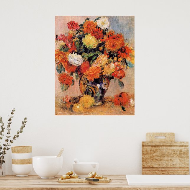 Póster Renoir - Jarrón de Flores, 1884, (Cocina)