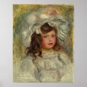 Póster Renoir - Joven con sombrero 1905