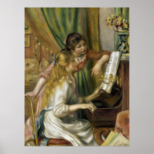 Póster Renoir - Jóvenes muchachas en el piano