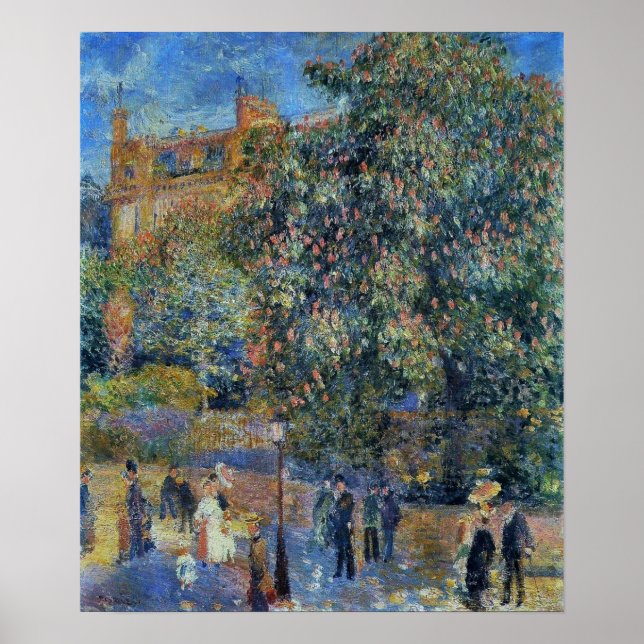 Póster Renoir - La Place Saint-Georges 1875 (Frente)