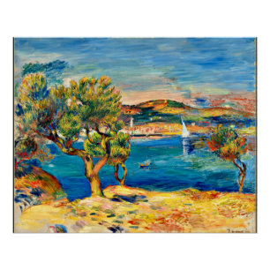 Póster Renoir - L'Estaque, pintura de paisaje de arte fin