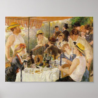 Póster Renoir, Luncheon del Fiesta de paseos en bote (con