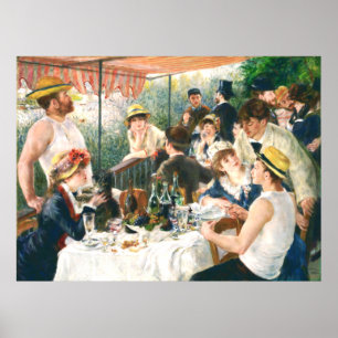 Póster Renoir Luncheon del Renoir Fiesta del barco