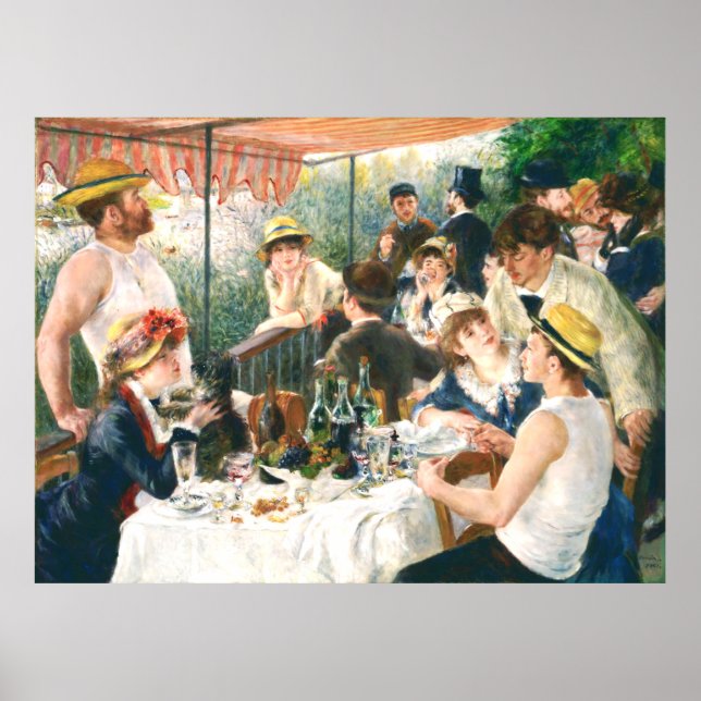 Póster Renoir Luncheon del Renoir Fiesta del barco (Frente)