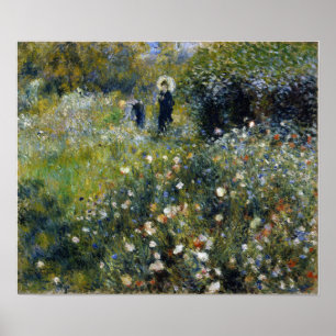 Póster Renoir - Mujer Con Parasol En Un Jardín