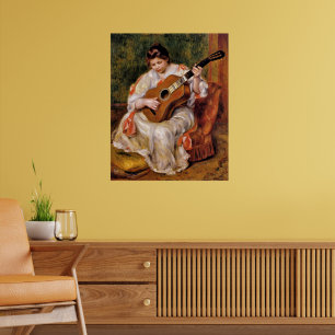 Póster Renoir - Mujer tocando la guitarra,