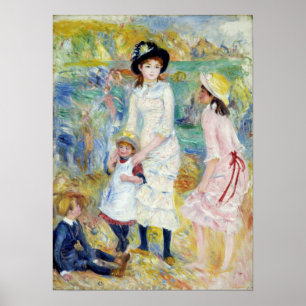 Póster Renoir - Niños en la costa, Guernsey