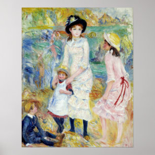Póster Renoir - Niños en la costa, Guernsey