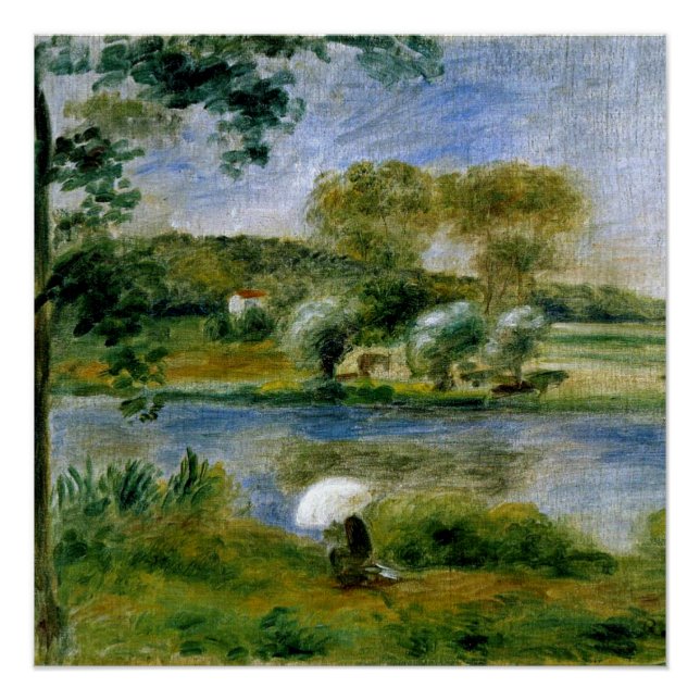 Póster Renoir - Orillas del río (Anverso)