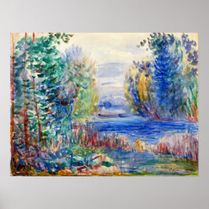 Póster Renoir - Paisaje fluvial 1890