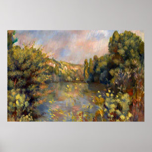 Póster Renoir - Paisaje junto al lago