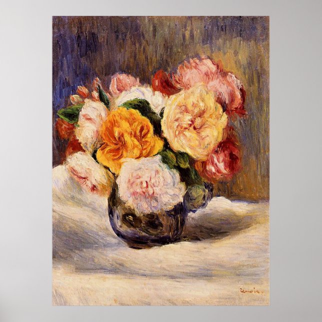 Póster Renoir - Ramo de Rosas (Frente)