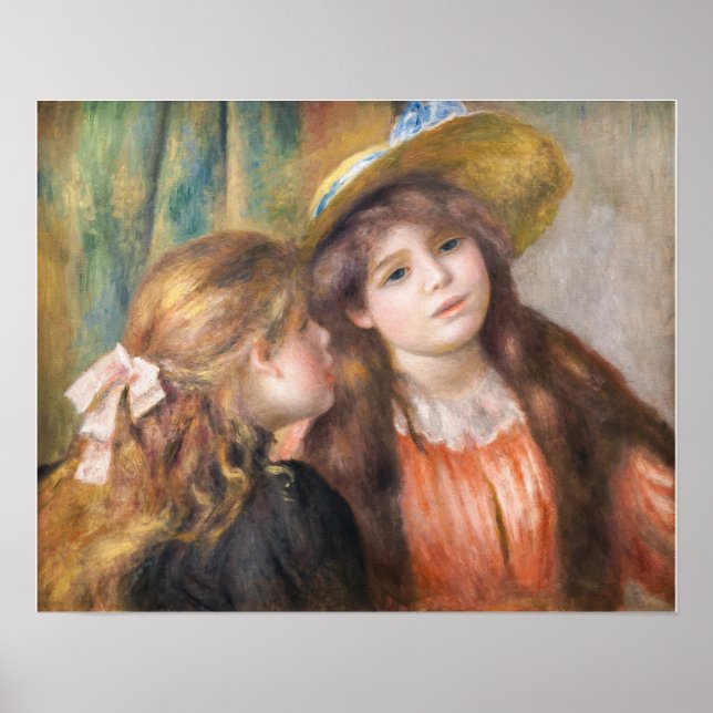 Póster Renoir - Retrato de dos niñas pequeñas (Frente)